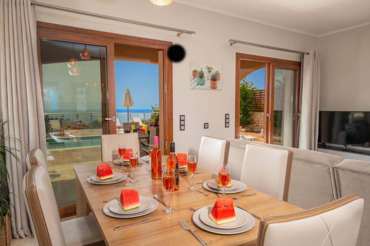 Villa Cleopatra Fiskardo sunset view!! Exteriör bild